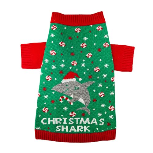 Dog Sweater Weihnachten Kleine Und Mittlere Hunde Pullover 2023 Neue Beliebte Hunde Kleidung Lässig Warme Gestrickte Kleidung (Red #2, XL) von YWJewly