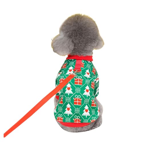 Hunde Kleidung Haustierkleidung Neujahrskleidung Hundekleidung Kleine und mittelgroße Katzenkleidung Winterurlaubskleidung Haustierkleidung 23 Weihnachts-Hoodie (A-Green, XXL) von YWJewly