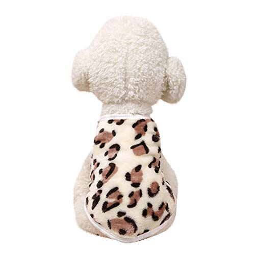 Hundemantel für Kleine Hunde Winter Winter für Herbstkleidung Leopard Pet Pet Print Hund Product Bust Pet Supplies (Brown-b, S) von YWJewly