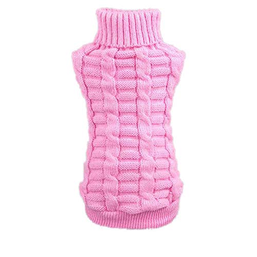 Hundepullover Dackel Strick Winter-Hundewarmer Pullover-Welpen-Kleidungs-Woll-Haustier-Blumen-Strickwaren-Haustier-Kleidung (PK-A, XS) von YWJewly