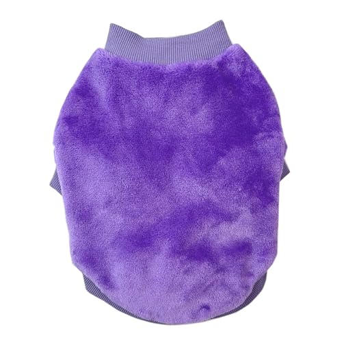 Hundepullover Dackel - Winter-Haustierkleidung, warme Hundekleidung, Kurze Plüsch-weiche Bequeme Kleidung für kleine Hunde (Purple-c, M) von YWJewly