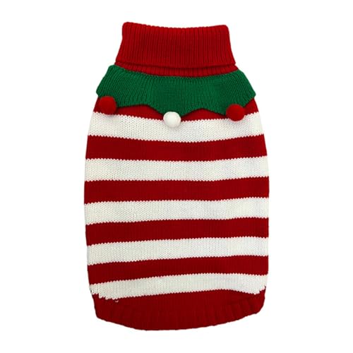 Hundepullover Winter Kleine Hunde Weihnachtspullover für kleine und mittelgroße Hunde Beliebte Hundekleidung Lässige warme Strickkleidung 2023 (Red-d, S) von YWJewly