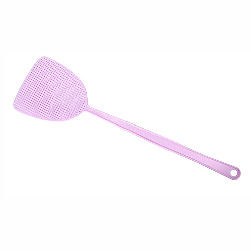 Insektenfalle Lebend Flying Swatter Control 1Stück Anleitung Kunststoff 17.5 'langlebiger Langer Henkel Stechmücken Spirale (pink, One Size) von YWJewly