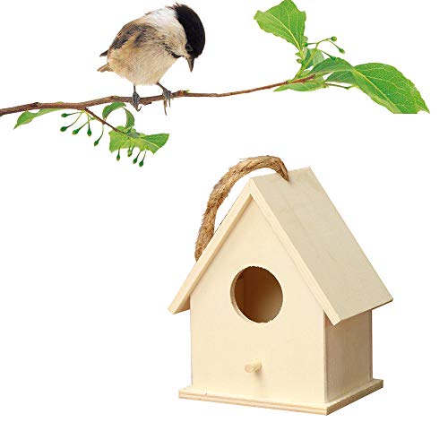 Vogelfutterhaus Bausatz Bird Bird DOX Box House Holzhaus Box Terrasse Rasen & Garten Vogelfutter Häuschen (Brown, One Size) von YWJewly