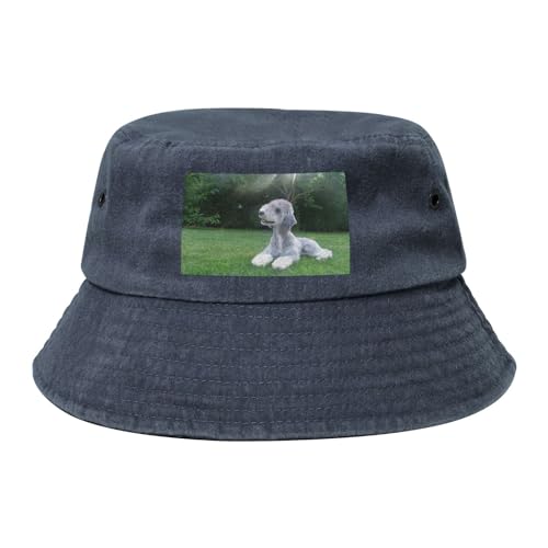 Bedlington Terrier Lustige Hunde Pelzige Hunde Haustiere, Erwachsene Bucket Hat Sonnenhut Fischerhut Läufermütze Fischerhüte von YWSOTRE