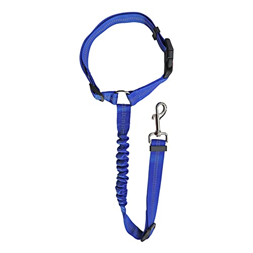 Auto-Hilfsseil, Hunde-Traktionsgürtel, kreisförmiger Ring, elastisch einziehbar, Streifen, Hundeseil 1 M Leine (Blue, One Size) von YWSTYllelty