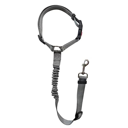 Auto-Hilfsseil, Hunde-Traktionsgürtel, kreisförmiger Ring, elastisch einziehbar, Streifen, Hundeseil 1 M Leine (Grey, One Size) von YWSTYllelty