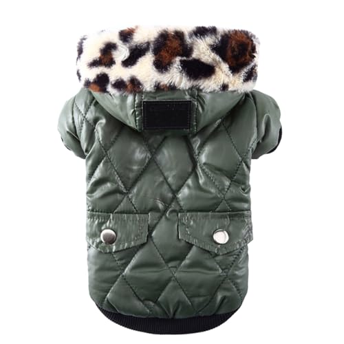 Hundeausstellung Zubehör warme Zwei-Fuß-Kleidung Teddy Myna gepolsterte Jacke (A, XXL) von YWSTYllelty