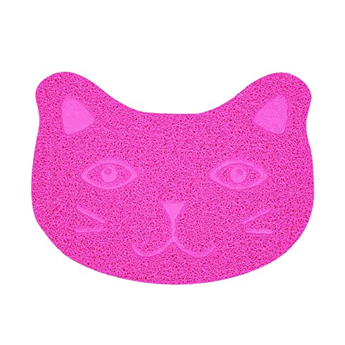Katzenmülleimer Kleine Teppiche für Katzenkatzen-Matte Control Matte in der Halle mass Wurf Streu Kätzchen Schachteln-Teppich zu Wurf Matte und waschbares Wurf Katzen (Hot Pink-2, One Size) von YWSTYllelty