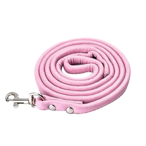 PU-Kordelzug für Haustiere, Autogeschirr, Hundeleine, einziehbare, gepolsterte, elastische, reflektierende Leine, Hundeleine Hundeleine 1 Meter (Pink, XS) von YWSTYllelty