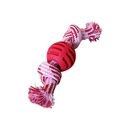 Pferdespielzeug Für Pferde Zum Spielen Pet Braid Aggressive Rope Toy Pet Toy Dog Cleaning Chewers Chew Pull Ball Tooth Pet Toys Katzenspielzeug Für Hartnäckige Kleine Katzen (Red-B, One Size) von YWSTYllelty
