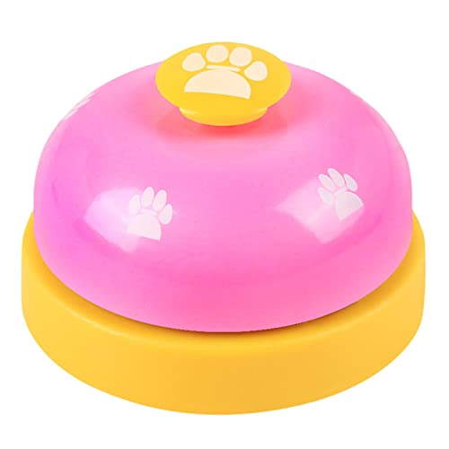 YWSTYllelty Zubehör Für Hundezucht um die Mahlzeitglocke zu rufen Haustiertrainingsglocke Hundeaufdruck Katzenspielzeug Interaktives Intelligenzspielzeug Welpen Zubehör (Hot Pink-B, One Size) von YWSTYllelty