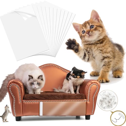 Katzen Kratzschutz Folien (10er Set) - Extrem starker Halt - für Katzenfür Möbel Couch Tür Wand Kratzabwehr von YY-JUNYING