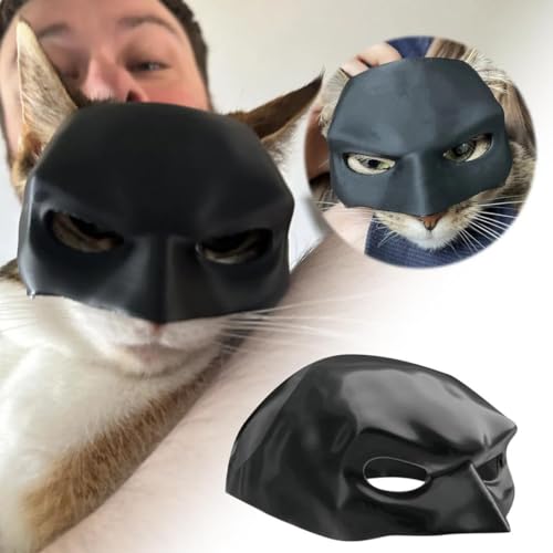 Cosplay-Maske für Katzen, Fledermaus, lustige Haustier-Dekoration für Halloween, Weihnachten, Ostern, Festival, Party, Aktivität, passend für die meisten Katzen, Halloween-Haustier-Geschenke (M) von YYAZXSIQ