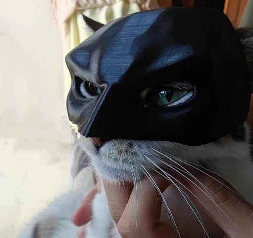 Fledermaus-Maske, Rächer-Maske, schwarze Fledermaus-Katzenmaske, Katzenschläger-Maske, Cosplay-Maske, Katzenschläger-Maske, Cosplay-Maske, Katzenmaske, Fledermaus, Rächermaske, passend für die meisten von YYAZXSIQ