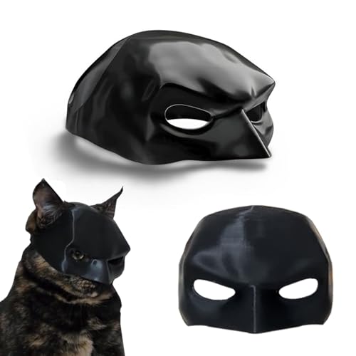 Katzen-Fledermaus-Maske, Cosplay-Hut, Fledermaus-Maske für Katze, Fledermaus, Katze, Avenger-Maske, Fledermaus-Katze, Halloween-Kostüme, passend für die meisten Katzen (XL) von YYAZXSIQ