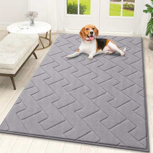 YYAZXSIQ Hunde-Fußmatte für schlammige Pfoten, 76,2 x 50,8 cm, absorbiert Feuchtigkeit und Schmutz, rutschfeste, waschbare Matte, schnell trocknende Mikrofaser, Schmutzmatte für Hunde, Eingangsmatte von YYAZXSIQ