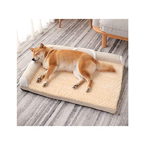 Haustier Nest Doghouse Four Seasons Universal-abnehmbar und waschbar Hundekissen Pet Isomatte Großer Hund Hund Mat Winter-Mat warm Haustier-Betten (Color : Yellow, Größe : Within 22lb) von YYDS