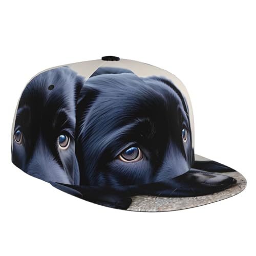 Unisex-Baseballmütze, verstellbar, atmungsaktiv, ideal für den täglichen Gebrauch, Outdoor-Aktivitäten und Sport, niedlicher Labrador-Hund, Schwarz, Einheitsgröße von YYHHAOFA