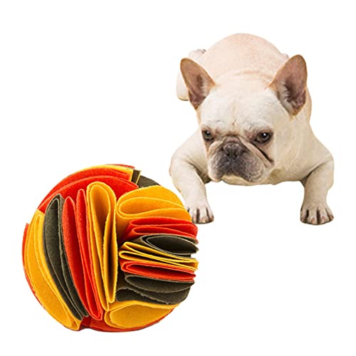 YYID Schnüffelball,Snuffle Treat Dispenser Ball - Puzzle-Spielzeug für Hunde Bereicherungsspiel zu Stressabbau, tragbar, maschinenwaschbar von YYID