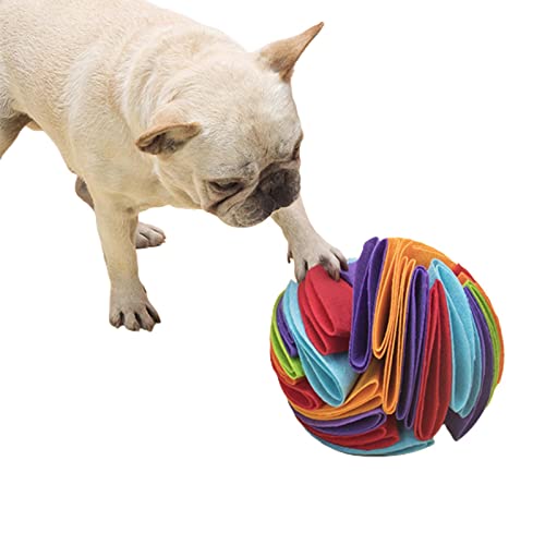 YYID Schnüffelball - Snuffle Treat Dispenser Ball - Schnüffelmatte Interaktives Hundespielzeug Ball Dog Brain Mental Stimulierendes Puzzlespielzeug für Hunde von YYID