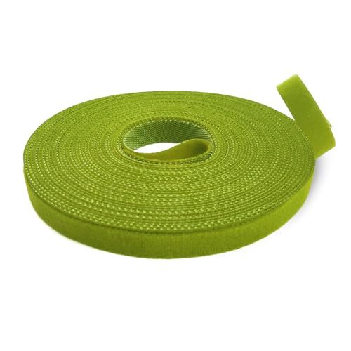 YYST Pflanzenbinder Klett Grasgrün,Pflanzenbinder Selbstklebend,Pflanzenbinder Klett für Pflanzen (10m * 10mm) von YYST