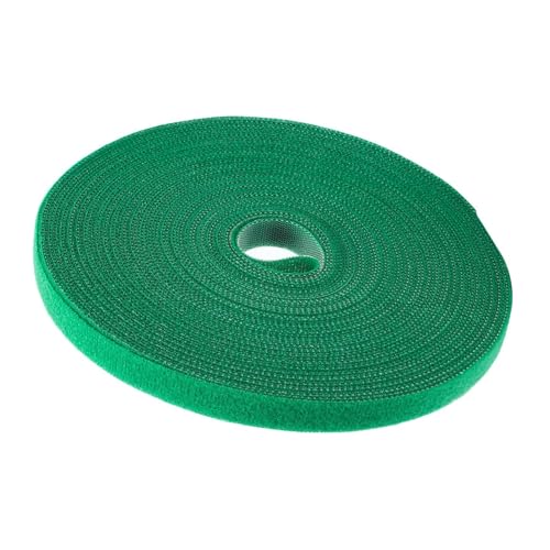 YYST Pflanzenbinder Wiederverschließbar,Pflanzenbinder Selbstklebend,Pflanzenbinder Klett Grün für Pflanzen (15m * 10mm) von YYST