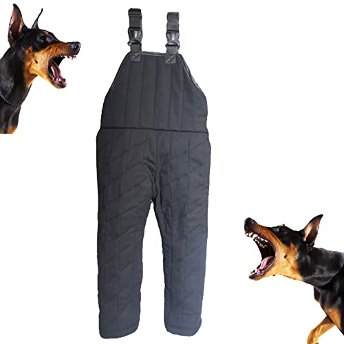 Hundetraining-Bissschutzkleidung, Anti-Hunde-Bissanzug für Hundetrainer, Körperschutz, professioneller Hundetrainingsanzug, Ripstop-Hose für Sport, Agitation, Lockvögel, Schwarz (L) von YYZHON-KXBF