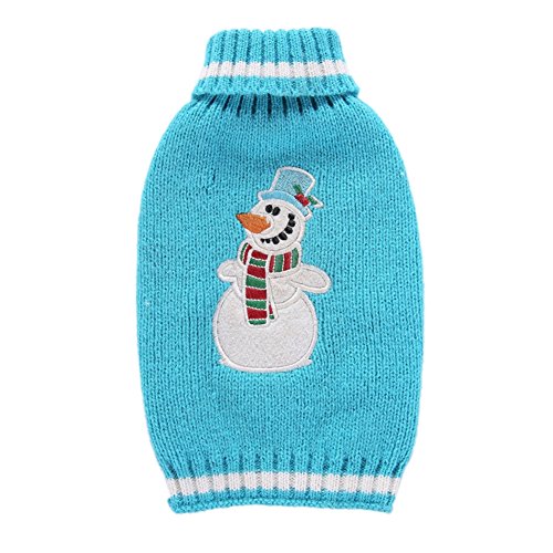 YZBear Hundepullover Welpen Warm Weihnachten Schneemann Pullover Mantel Pet Kleidung Bekleidung von YZBear