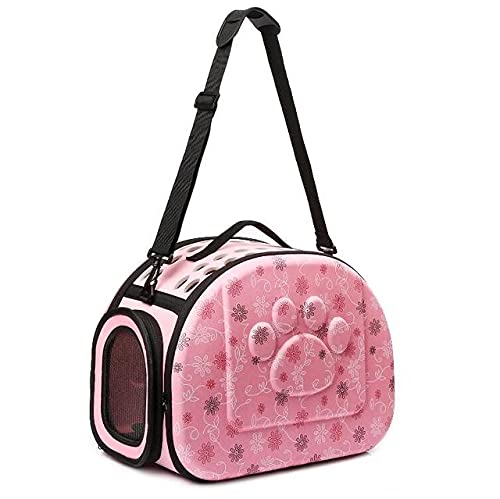 YZC Haustiertasche Outdoor Tragbare Haustier Atmungsaktive Umhängetasche Handtasche Weltraum EVA Katzen Hunde Rucksack Faltbar Reise Schultertasche Katzen Hunde (Rosa, M) von dakomyo