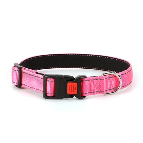 YZHZIIR Reflektierendes Hundehalsband, weiches Neopren, gepolstert, atmungsaktiv, Nylon, Katze, verstellbar, mit Schnellverschluss-Schnalle für Welpen, extra kleine, mittelgroße und große Hunde von YZHZIIR