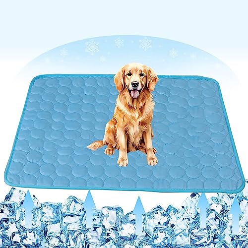 YZZT Kühlmatte für Hunde, Kühlmatte, geeignet für große Haustiere, wasserdichtes Hundekissen, geeignet für den Sommer (100 x 70 cm) von YZZT