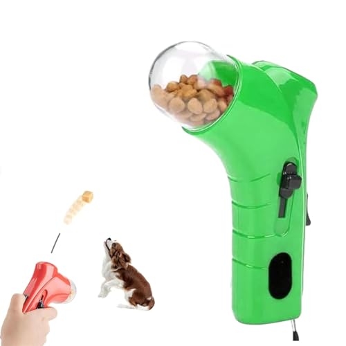 Yacriso Cat Treat Gun -Schütze, Cat Treat -Spender Launcher -Spielzeug, Handspielzeug für interaktive Haustier Snack katapult, lustige Katzenspezialitätenspenser -Waffenspielzeug (Green) von Yacriso