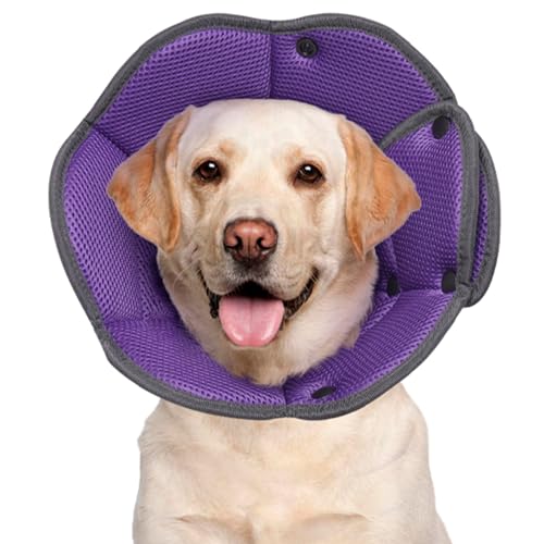 Yagamii Weicher Hundekegel für Hunde nach Operationen, bequeme Hundekegel für große, mittelgroße und kleine Hunde, verstellbare Hundehalsbänder und -kegel, elisabethanisches Halsband, Alternative zum von Yagamii
