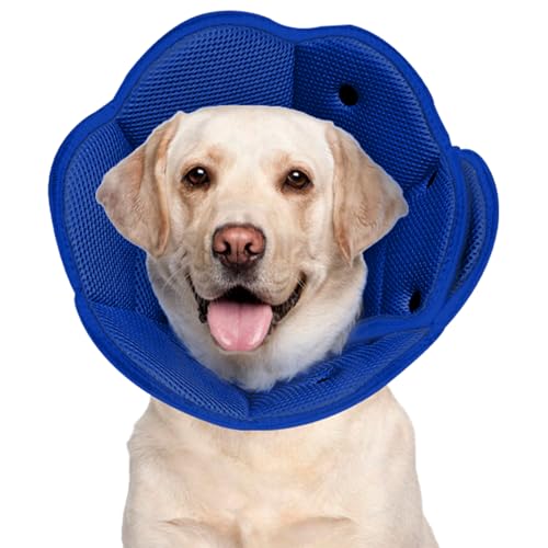 Yagamii Weicher Hundekegel für Hunde nach Operationen, bequeme Hundekegel für große, mittelgroße und kleine Hunde, verstellbare Hundehalsbänder und -kegel, elisabethanisches Halsband, Alternative zum von Yagamii
