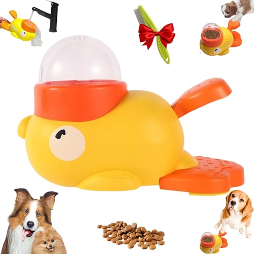 Dog Treat Dispenser Toy Interactive, Duck Dog Treat Dispenser, Yellow Duck Slow Feeder, Fun Treat Dispenser for Small & Medium Dogs, Reduces Bloating & Boredom von Yagerod