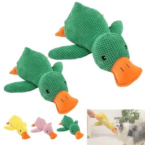 Noovelo Caiming Duck Toy, Calming Duck Dog Toy, Mellow Dog Calming Duck, Yellow Duck Dog Toy, Interactive Play, Firm, Soft, Crinkly, for Small to Large Dogs (C + C1) von Yagerod