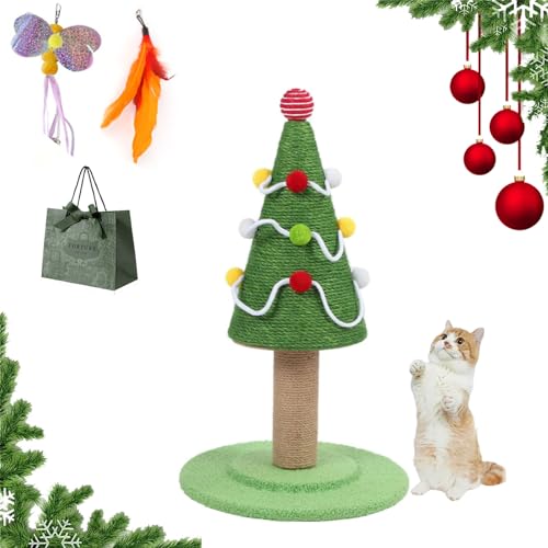 Weihnachtsbaum Kratzbaum, Weihnachtsbaum Kratzbaum FüR Katzen, Cat Scratcher Christmas Tree, Kratzfest VerschleißFeste, Sicheres Und Umweltfreundliches Design (L) von Yagerod