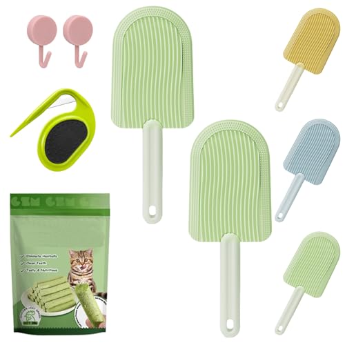 Yagerod Celerypets Cat Tongue Comb, Cat Tongue Brush, Cat Tongue Licking Hair Comb, Simulated Cat Tongue Comb, Soft Massage Tongue Brush for Shedding (A*2) von Yagerod