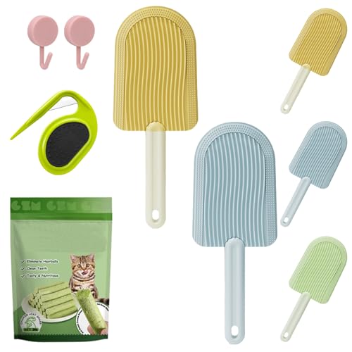 Yagerod Celerypets Cat Tongue Comb, Cat Tongue Brush, Cat Tongue Licking Hair Comb, Simulated Cat Tongue Comb, Soft Massage Tongue Brush for Shedding (B+C) von Yagerod