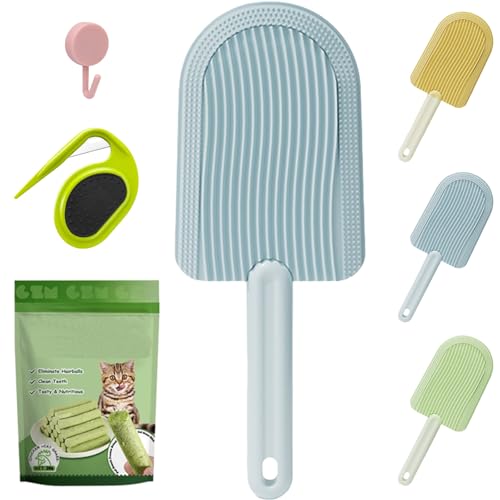 Yagerod Celerypets Cat Tongue Comb, Cat Tongue Brush, Cat Tongue Licking Hair Comb, Simulated Cat Tongue Comb, Soft Massage Tongue Brush for Shedding (Blue-B) von Yagerod