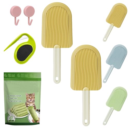 Yagerod Celerypets Cat Tongue Comb, Cat Tongue Brush, Cat Tongue Licking Hair Comb, Simulated Cat Tongue Comb, Soft Massage Tongue Brush for Shedding (C*2) von Yagerod