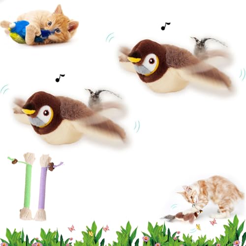 Yagerod Jouet Pour Chat en Forme d'oiseau simulé, jouet Pour Chat en Forme d'oiseau Volant simulé, ailes battantes, jouet Pour Chat en Forme d'oiseau simulé Pour Chats, oiseau simulé Pour Chats (2pc) von Yagerod