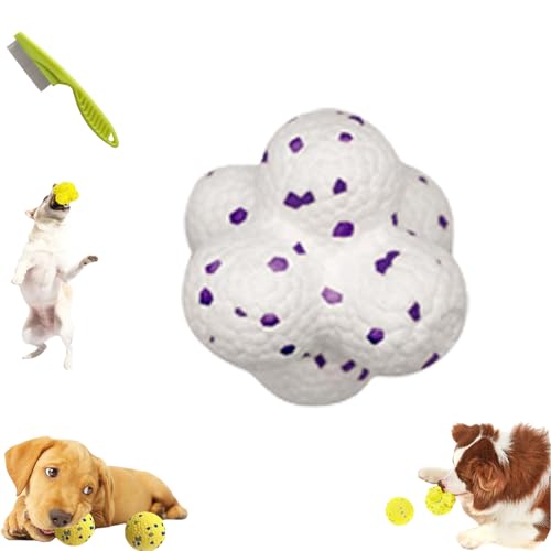 Yagerod The Mellow Dog Calming Ball, Calming Balls for Dogs, 2024 Latest Dog Balls for Aggressive Chewers, Dog Balls for Aggressive Chewers, Mellow Dog Emotional Support Ball (White-B) von Yagerod