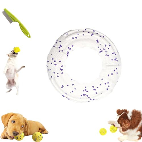 Yagerod The Mellow Dog Calming Ball, Calming Balls for Dogs, 2024 Latest Dog Balls for Aggressive Chewers, Dog Balls for Aggressive Chewers, Mellow Dog Emotional Support Ball (White-D) von Yagerod