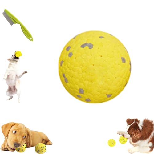 Yagerod The Mellow Dog Calming Ball, Calming Balls for Dogs, 2024 Latest Dog Balls for Aggressive Chewers, Dog Balls for Aggressive Chewers, Mellow Dog Emotional Support Ball (Yellow-A) von Yagerod