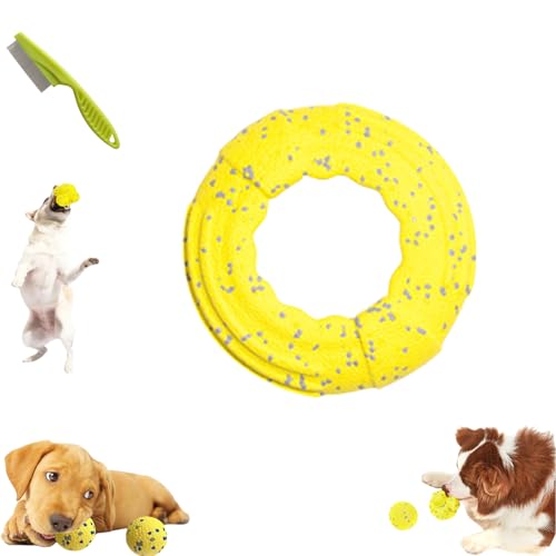 Yagerod The Mellow Dog Calming Ball, Calming Balls for Dogs, 2024 Latest Dog Balls for Aggressive Chewers, Dog Balls for Aggressive Chewers, Mellow Dog Emotional Support Ball (Yellow-D) von Yagerod