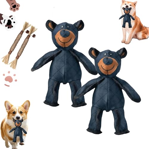 Yagerod Unbreaka-Bear, Unzerbrechliches Bären-Hundespielzeug, Unzerbrechliches Teddy Extreme Bear 2.0-Hundespielzeug, Unzerstörbares Bären-Hundespielzeug, Unzerstörbares (2PC) von Yagerod