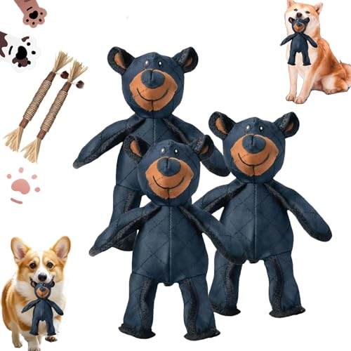 Yagerod Unbreaka-Bear, Unzerbrechliches Bären-Hundespielzeug, Unzerbrechliches Teddy Extreme Bear 2.0-Hundespielzeug, Unzerstörbares Bären-Hundespielzeug, Unzerstörbares (3PC) von Yagerod