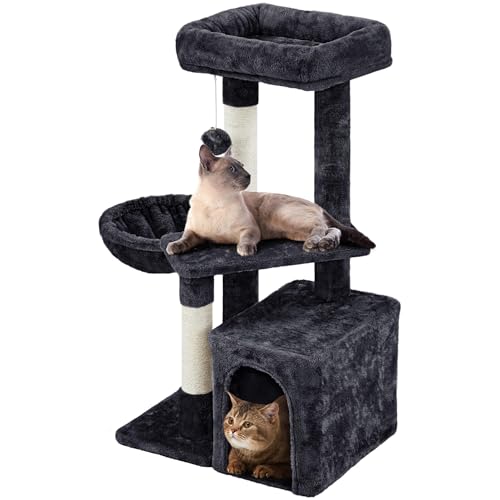 Yaheetech 33in Cat Tree, Cute Cat Tower for Small Cats, Cats Furniture Activity Center Bed Furniture w/Dangling Ball for Indoor Cat Kittens von Yaheetech